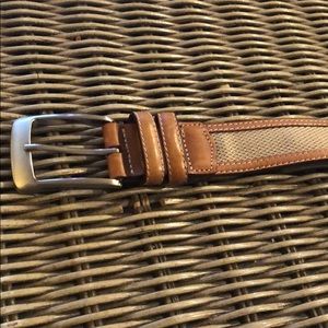 Jos A Banks Italian Leather and canvas belt